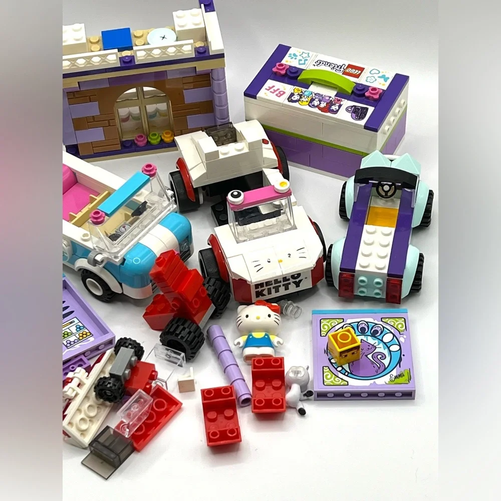 LEGO Building Blocks Pieces Misc Lot Mixed Incomplete Random Hello Kitty 15 oz - Picture 3 of 11